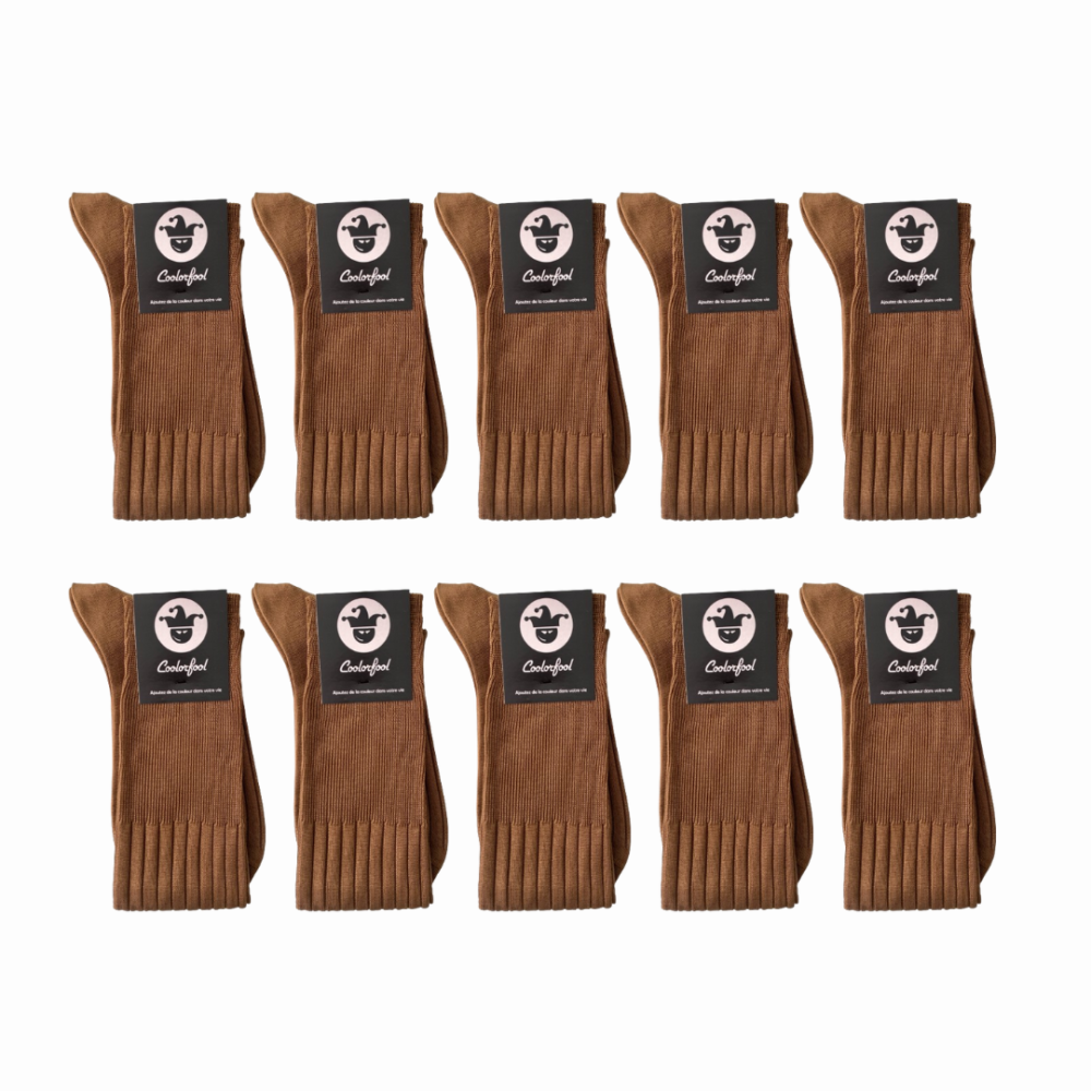Mi-bas 100% fil d’Écosse – Pack Noisette – Image 2